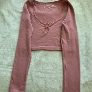 Aeropostale seamless long sleeve crop top